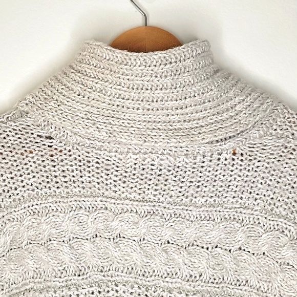 KENSIE PRETTY Turtleneck Cowlneck Short Sleeve Loose Knit Sweater size S - Picture 6 of 10